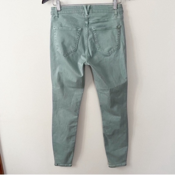 Vineyard Vines Jamie High Rise Jeans Garment Dyed Sea Clay Green Size 26 - Picture 5 of 9